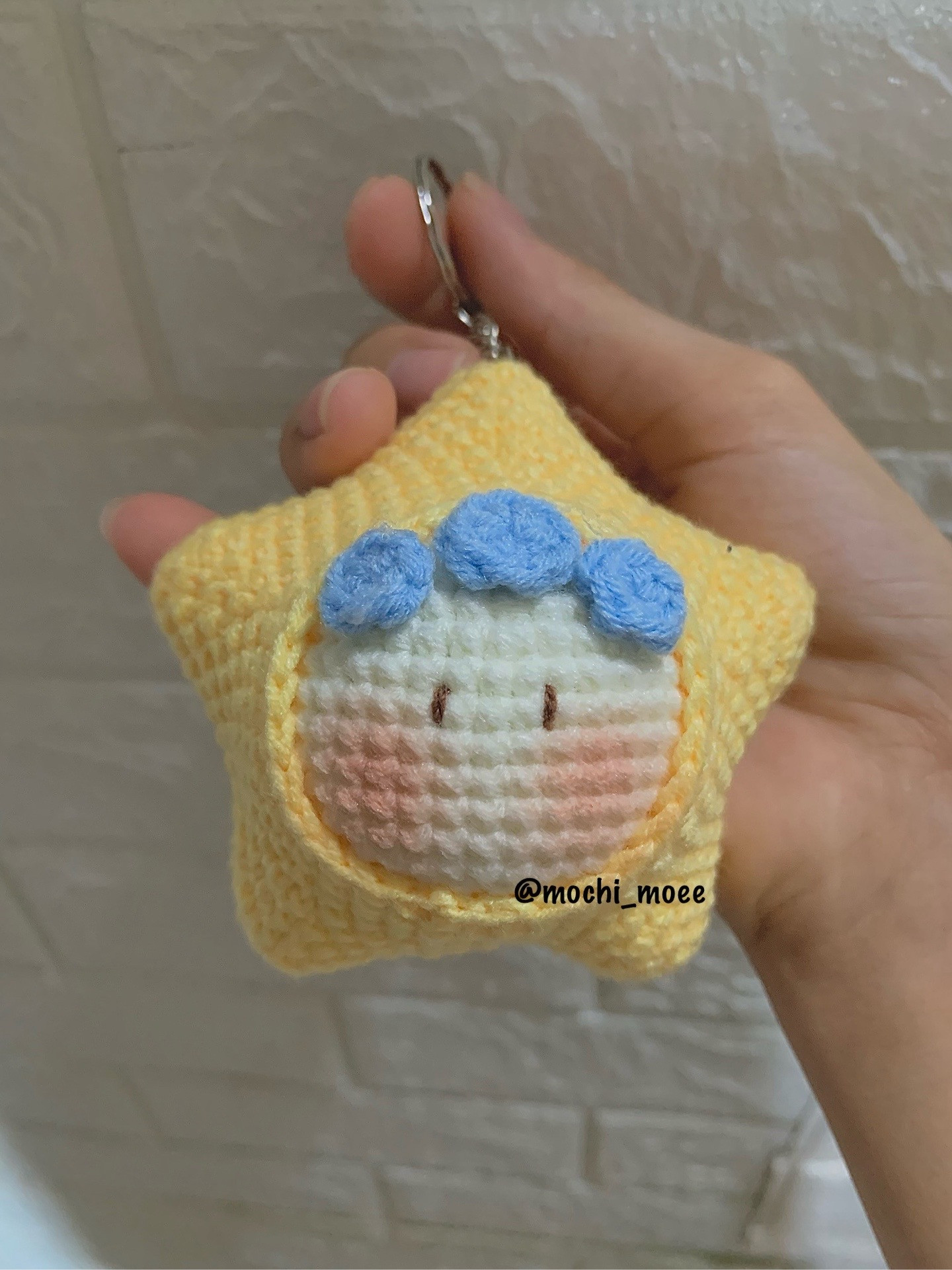 Hướng dẫn móc len Mochi Bé Ngồi Sao - Chart chi tiết từng hàng