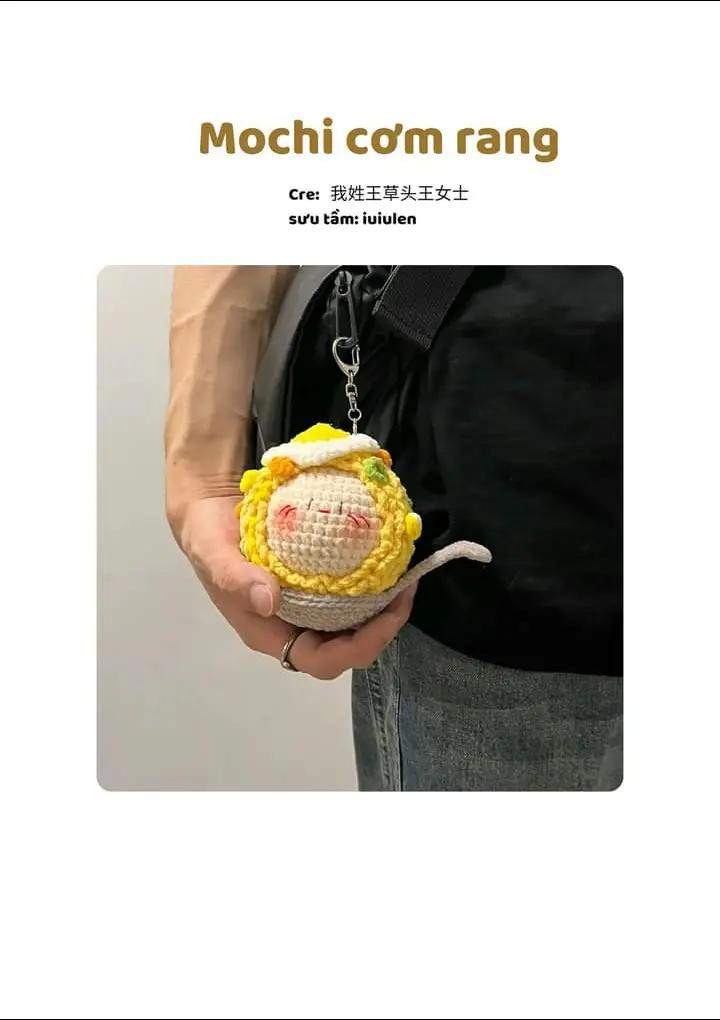 Hướng dẫn móc len Mochi cơm rang - Chart chi tiết từng phần