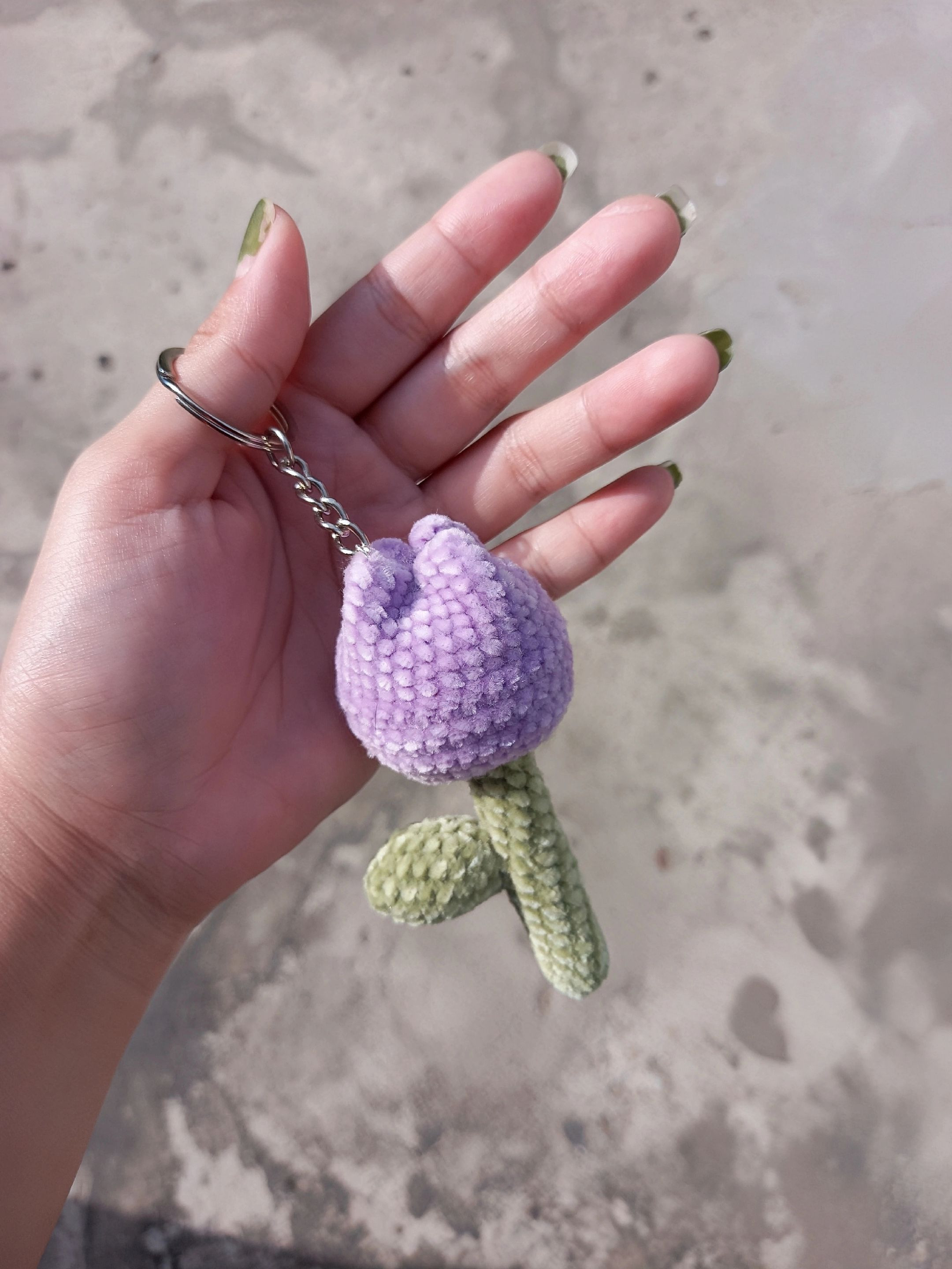 Hướng dẫn móc len Mochi Hoa Tulip màu tím dễ thương