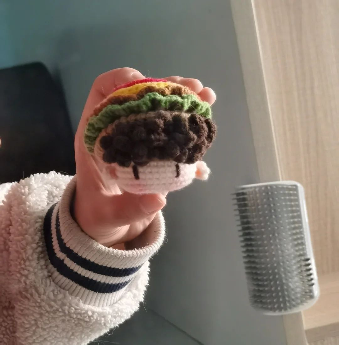 Hướng dẫn móc len mũ burger mochi cute