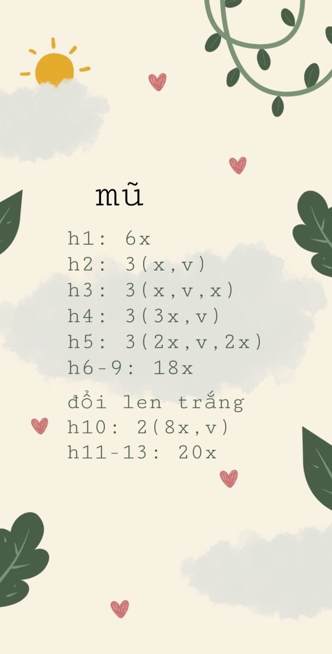 Hướng dẫn móc len mũ và găng tay Noel đỏ trắng