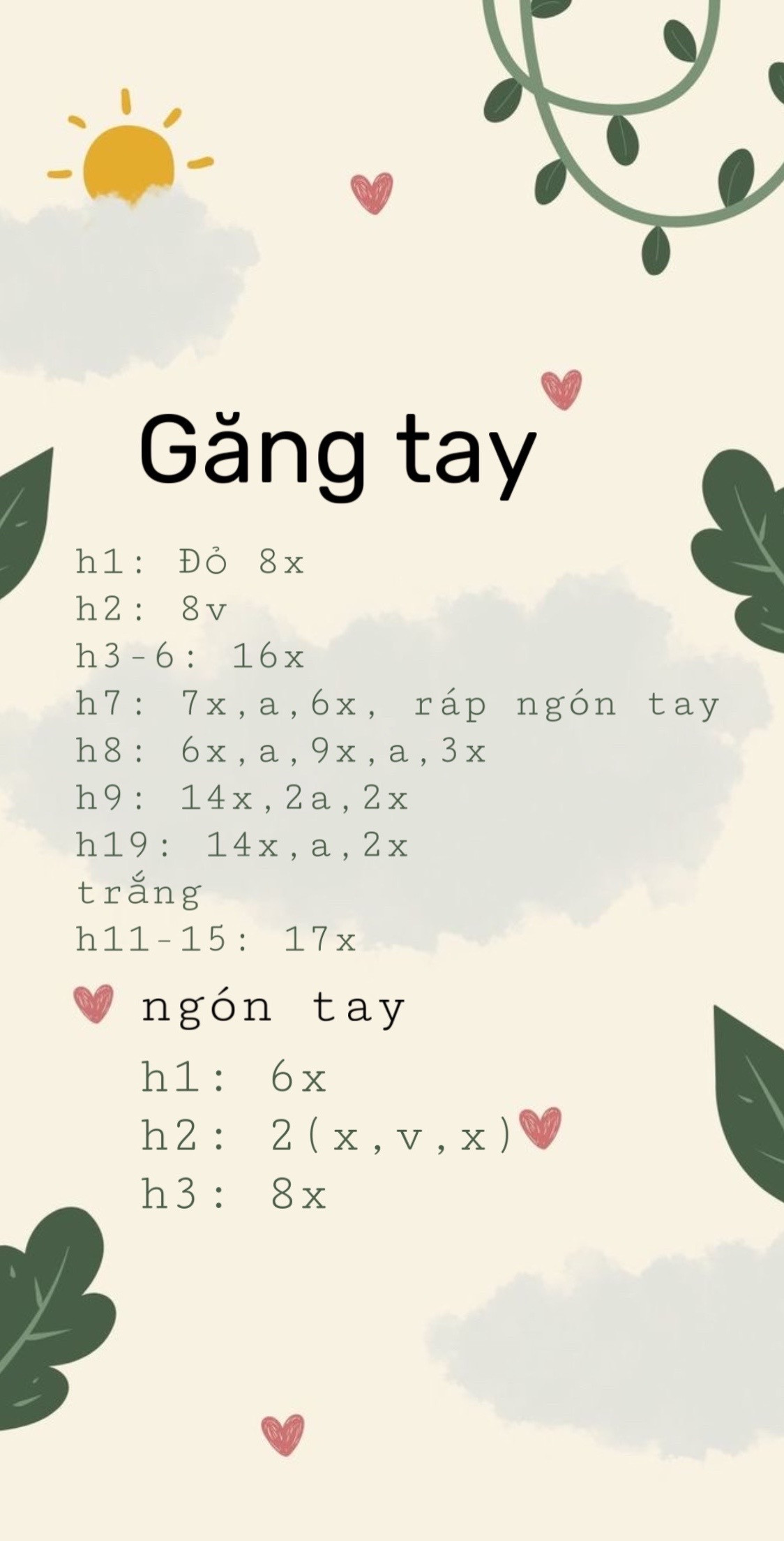 Hướng dẫn móc len mũ và găng tay Noel đỏ trắng