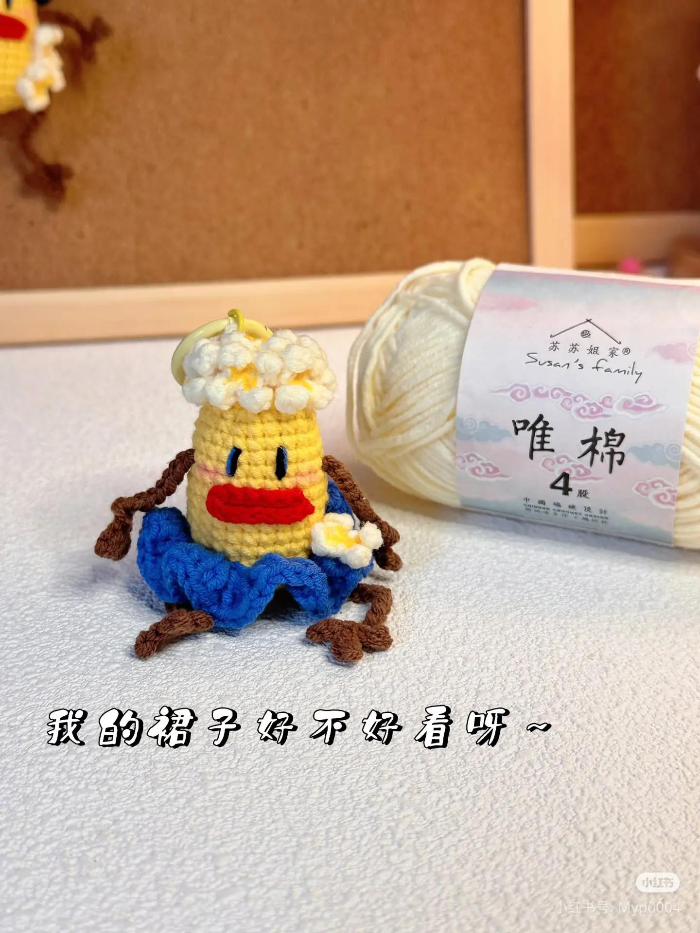 Hướng dẫn móc len nhân vật bỏng ngô dễ thương