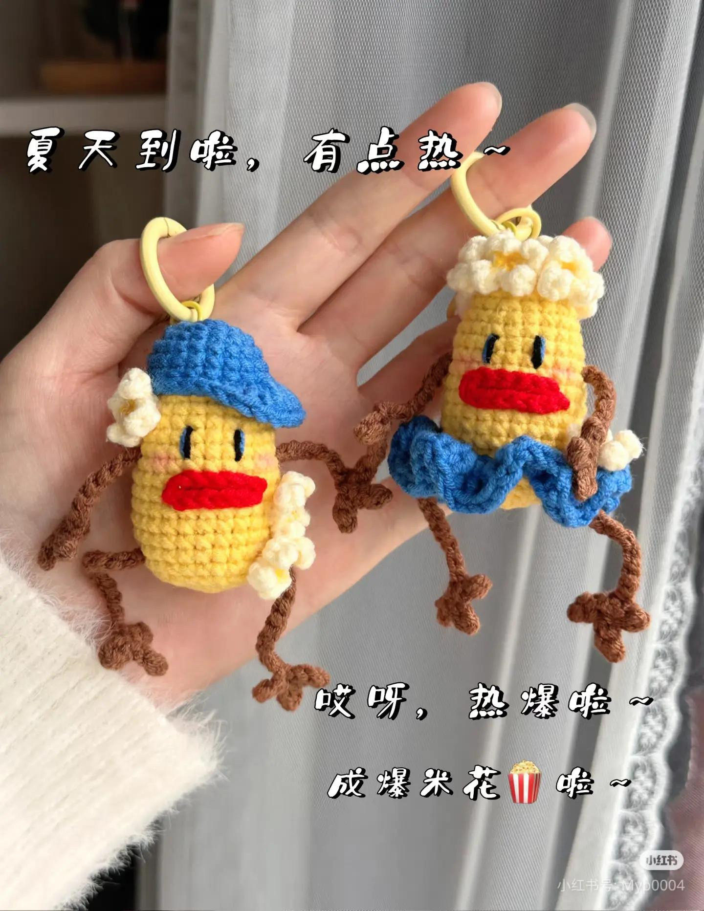 Hướng dẫn móc len nhân vật bỏng ngô dễ thương