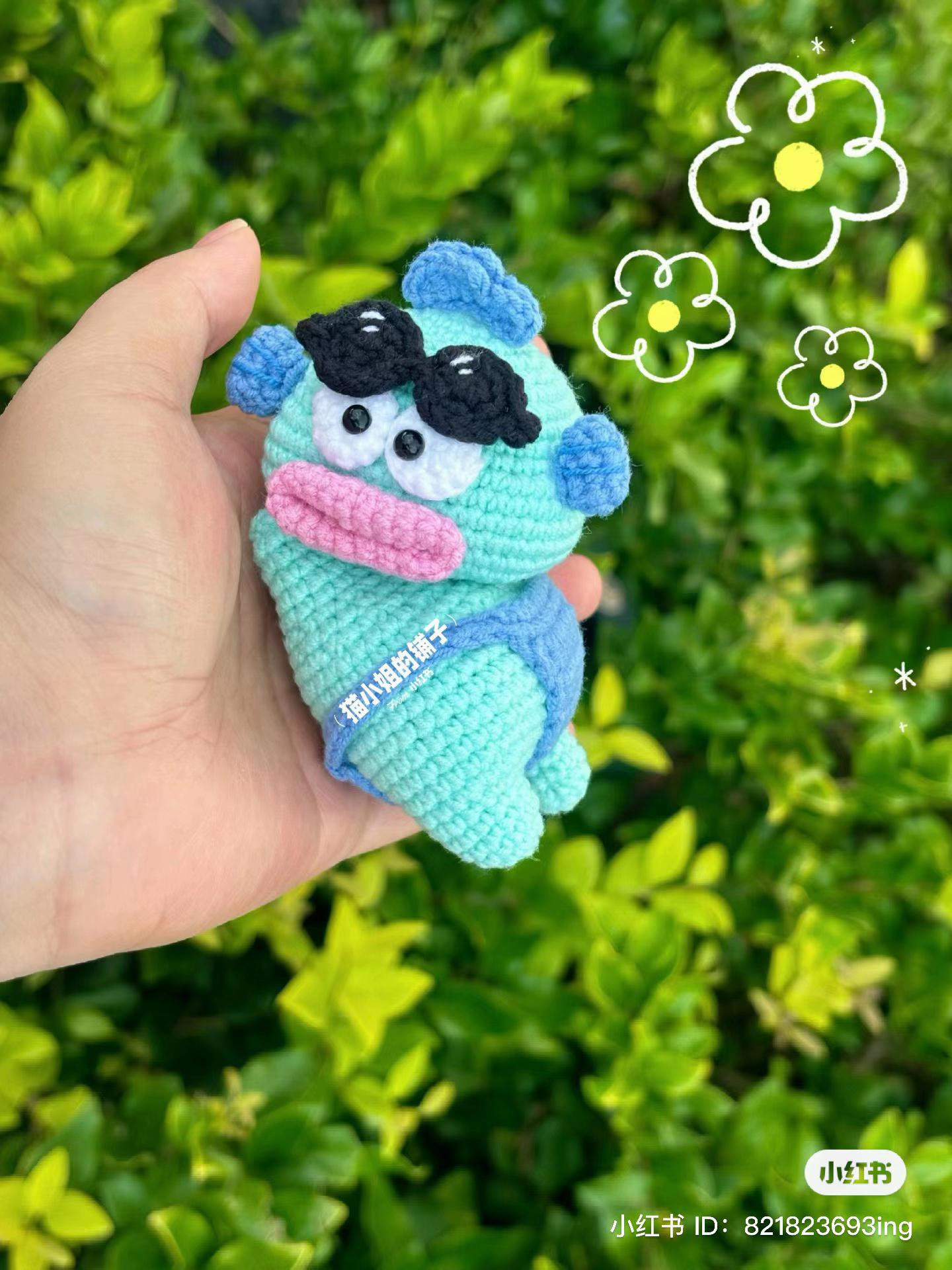 Hướng dẫn móc len nhân vật Hangyodon Chổng Mông Sanrio