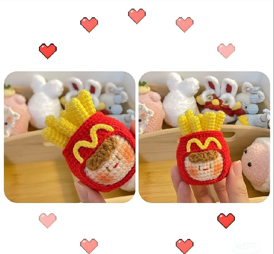 Hướng dẫn móc len nhân vật khoai tây chiên McDonald's dễ thương