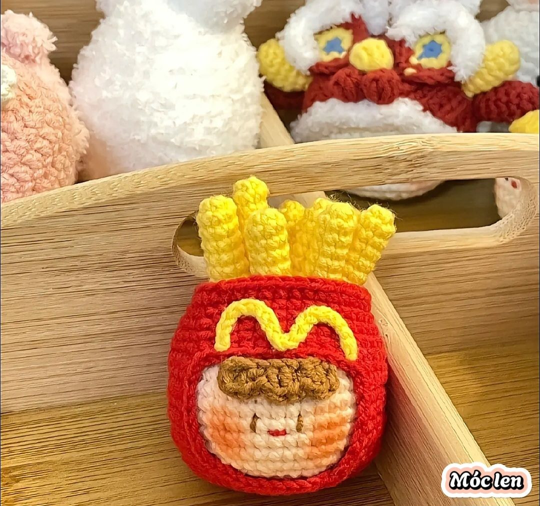 Hướng dẫn móc len nhân vật khoai tây chiên McDonald's dễ thương