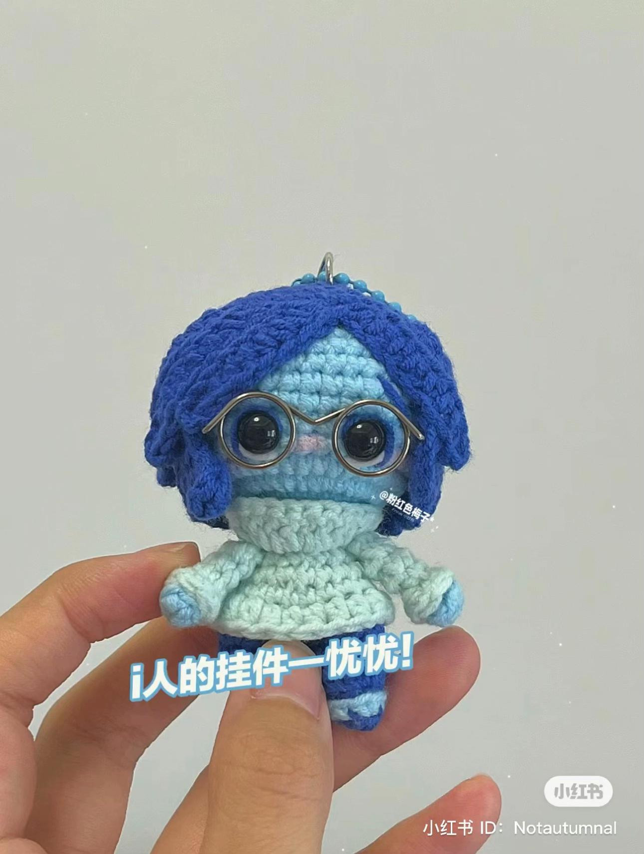 Hướng dẫn móc len nhân vật Sadness (Inside Out) - Chart tiếng Việt