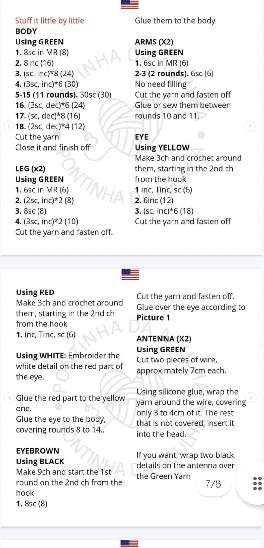 Hướng dẫn móc len Plankton - Búp bê nhân vật hoạt hình SpongeBob