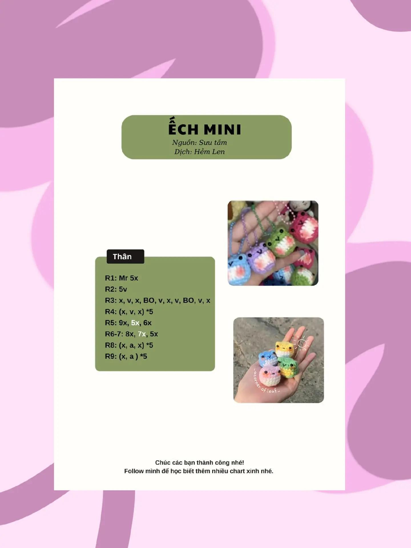 Hướng dẫn móc len: Pudding Puppy, Tulip Keychain, Búp bê hoa khóc và Củ cải