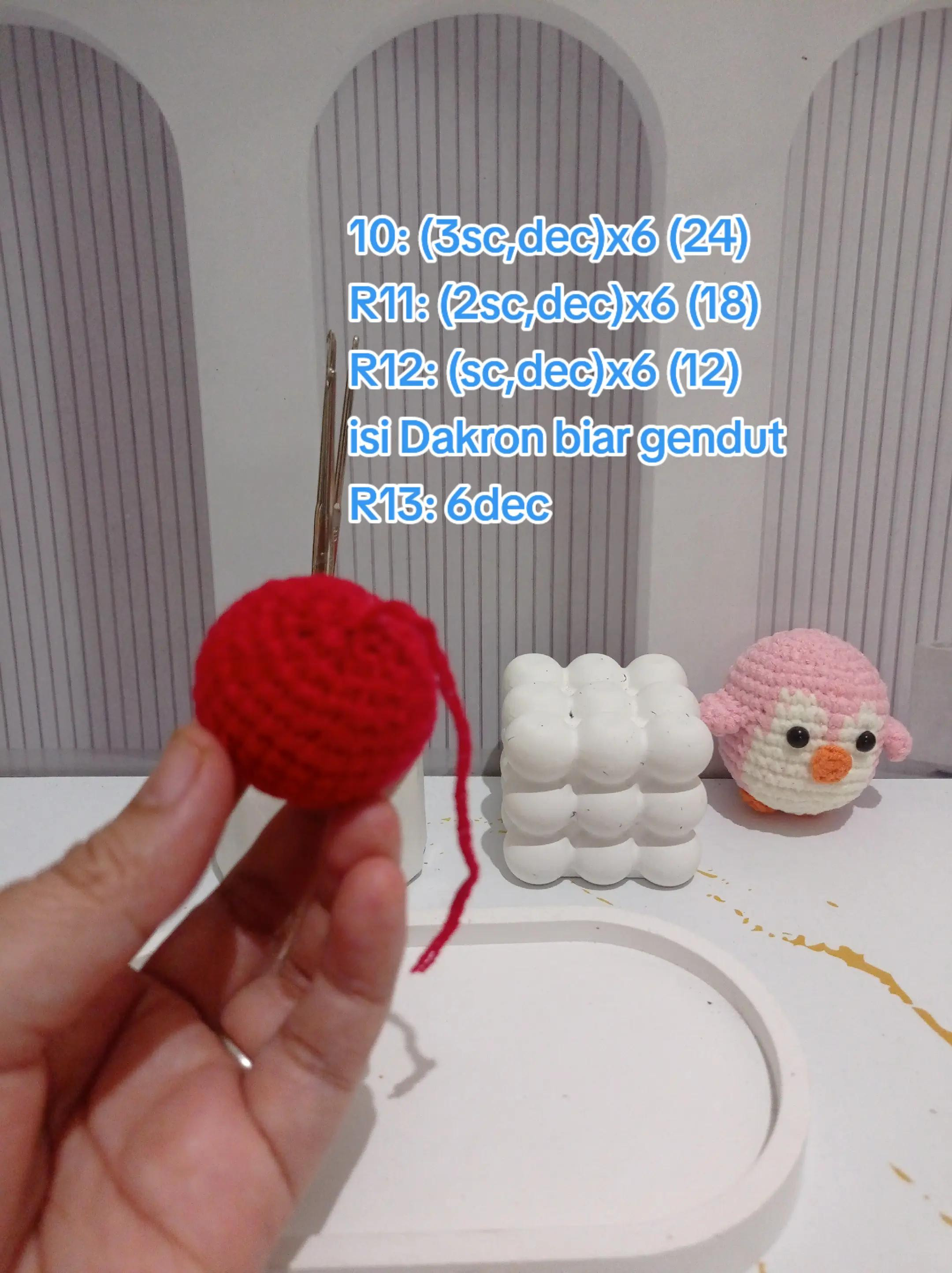 Hướng dẫn móc len quả cà chua đỏ dễ thương đơn giản