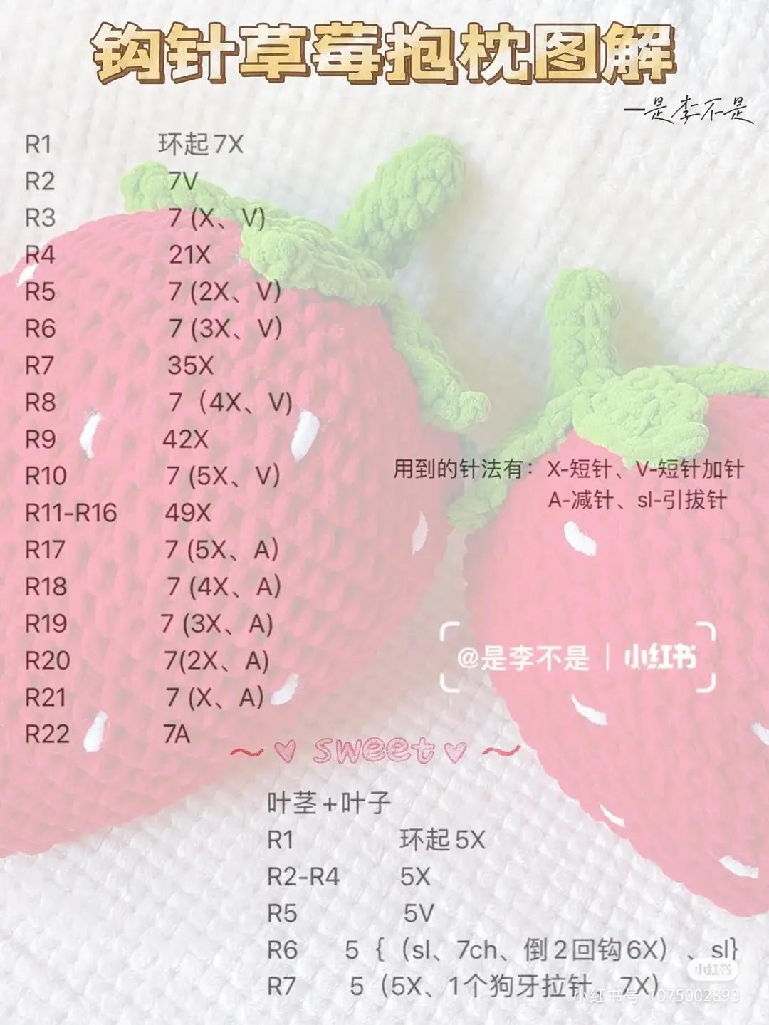 Hướng dẫn móc len quả dâu tây dễ thương