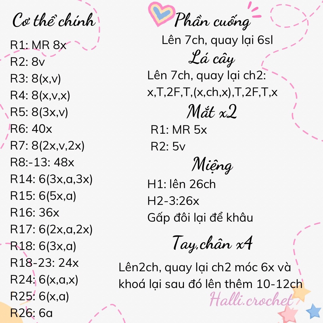 Hướng dẫn móc len quả lê vàng mặt buồn bi thương