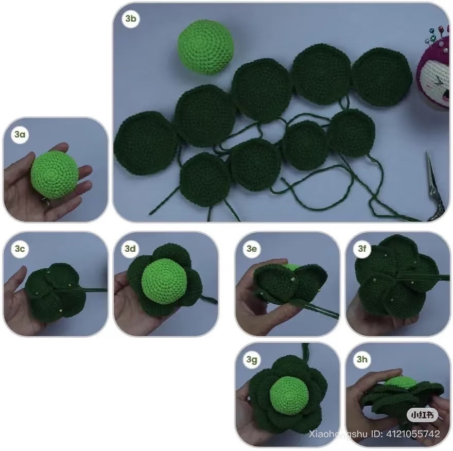 Hướng dẫn móc len rau củ: Cà chua, cà tím, bắp cải