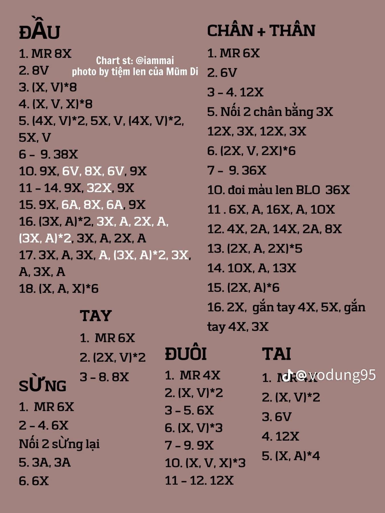 Hướng dẫn móc len rồng vàng mặc quần yếm hồng xanh