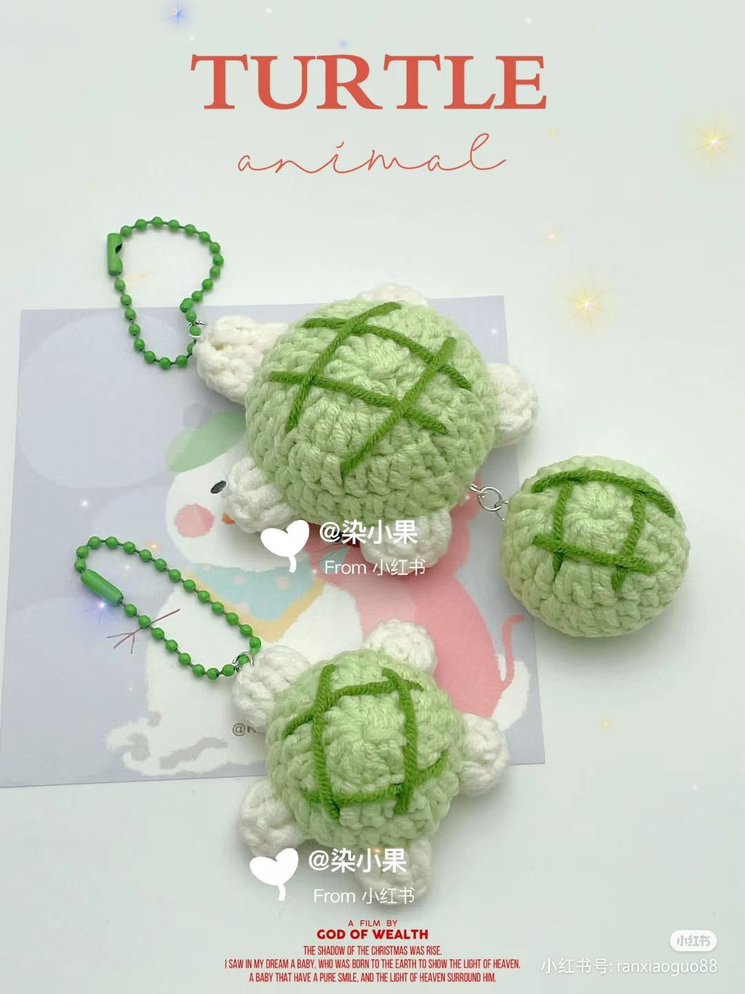 Hướng dẫn móc len rùa trang trí bánh pudding, dâu tây và cà chua