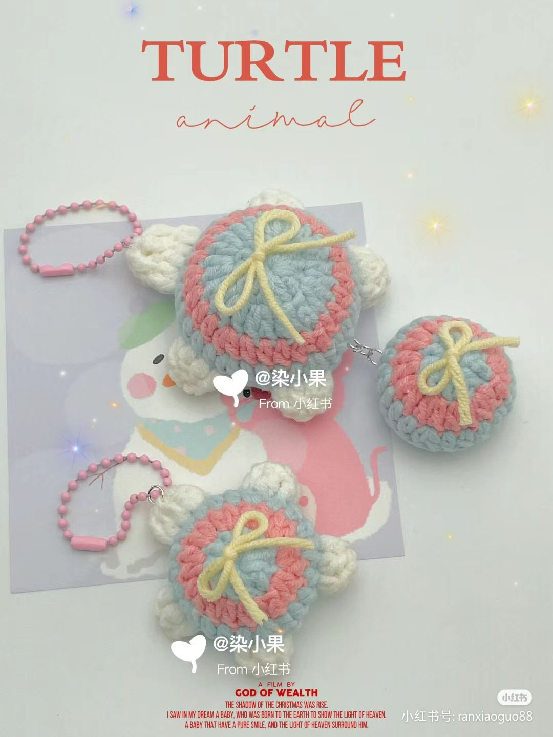 Hướng dẫn móc len rùa trang trí bánh pudding, dâu tây và cà chua