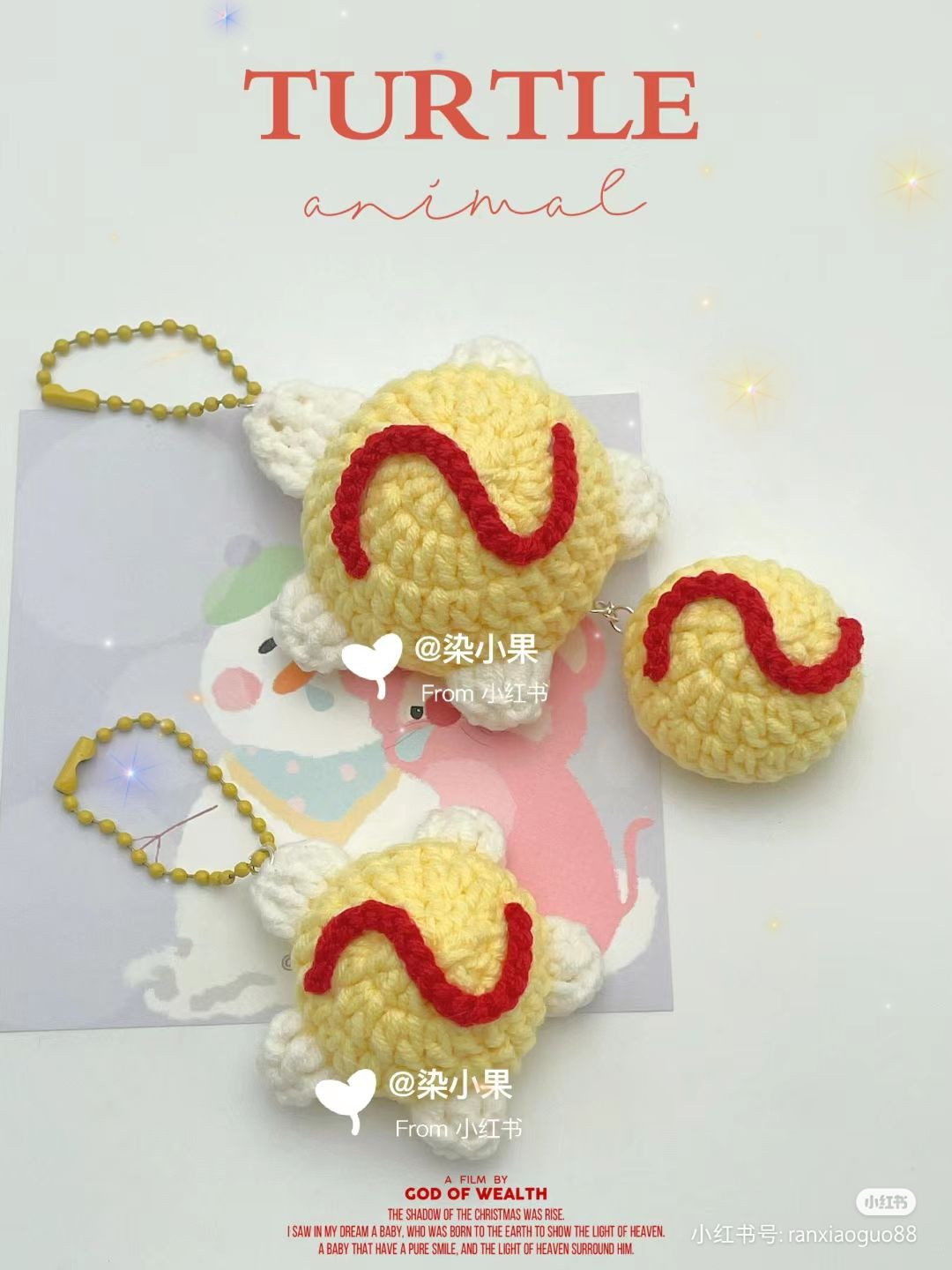 Hướng dẫn móc len rùa trang trí bánh pudding, dâu tây và cà chua