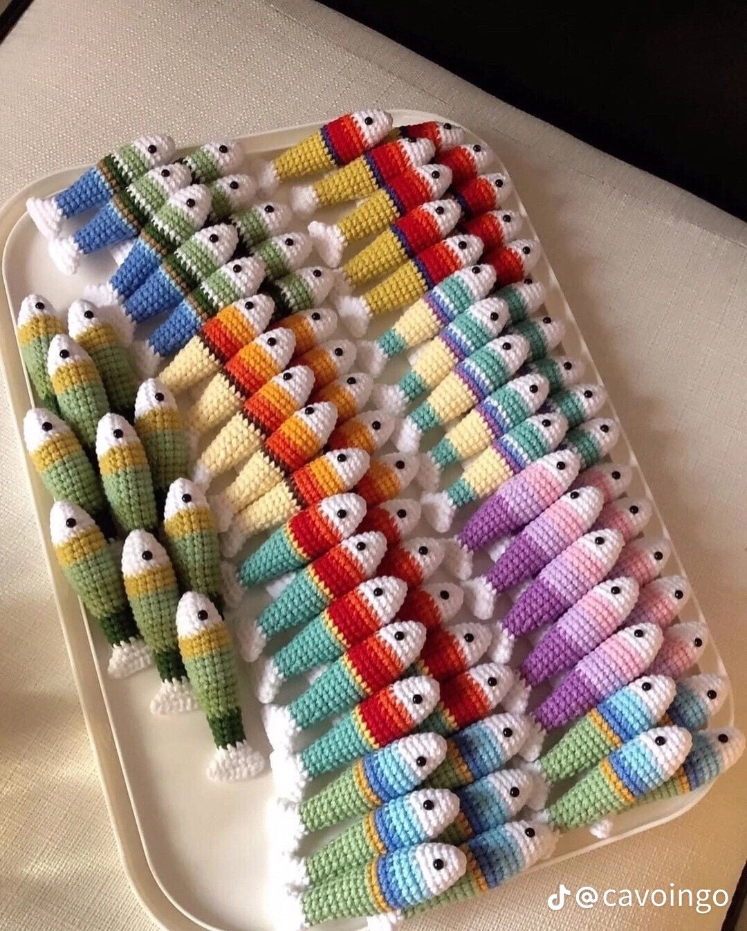 Hướng dẫn móc len thân cá nhiều màu sắc dễ thương