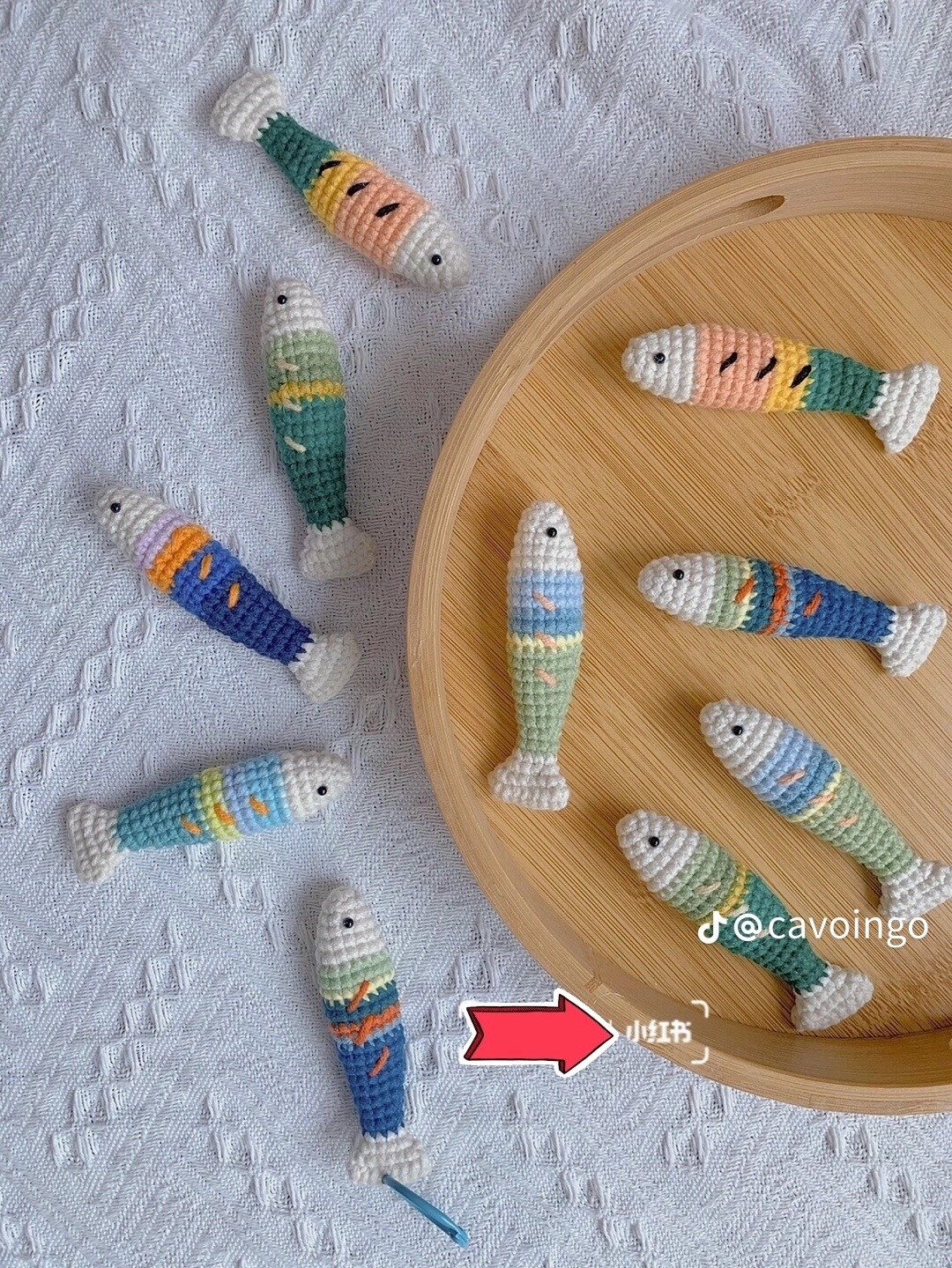 Hướng dẫn móc len thân cá nhiều màu sắc dễ thương