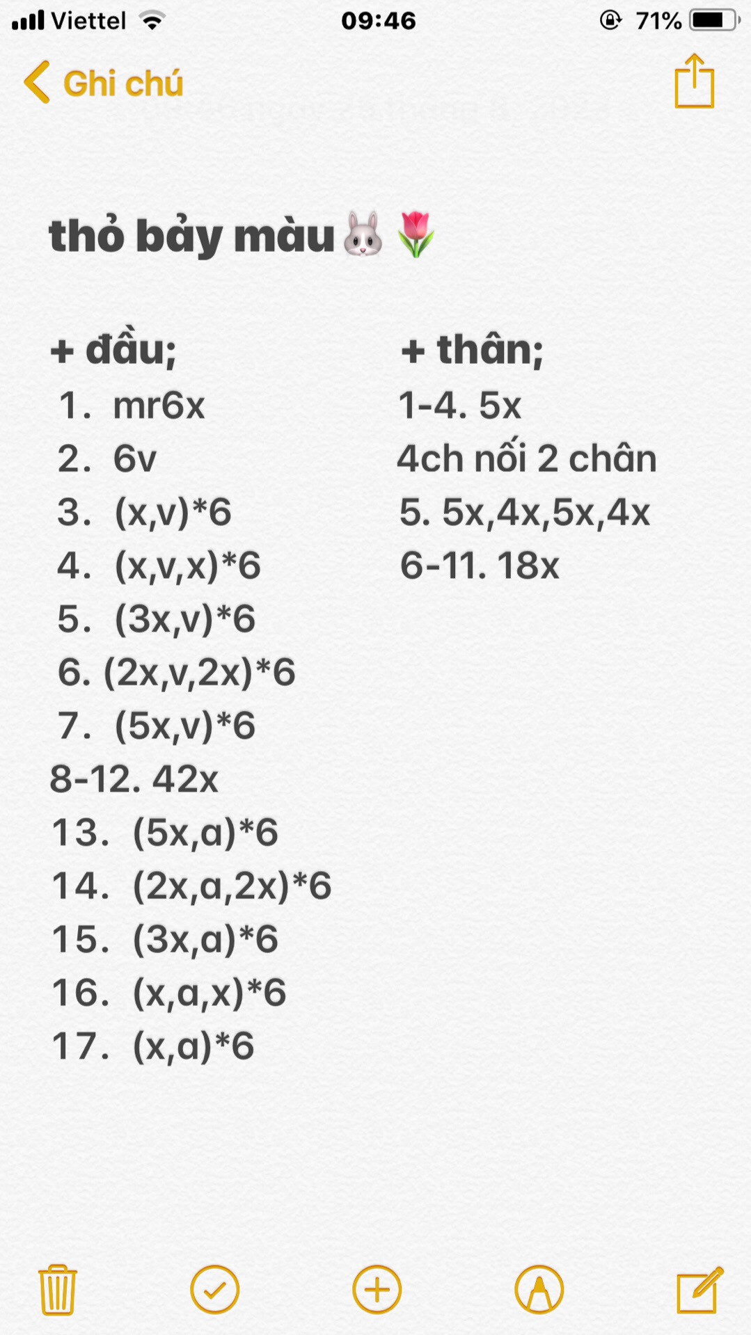 Hướng dẫn móc len thỏ bảy màu dễ thương