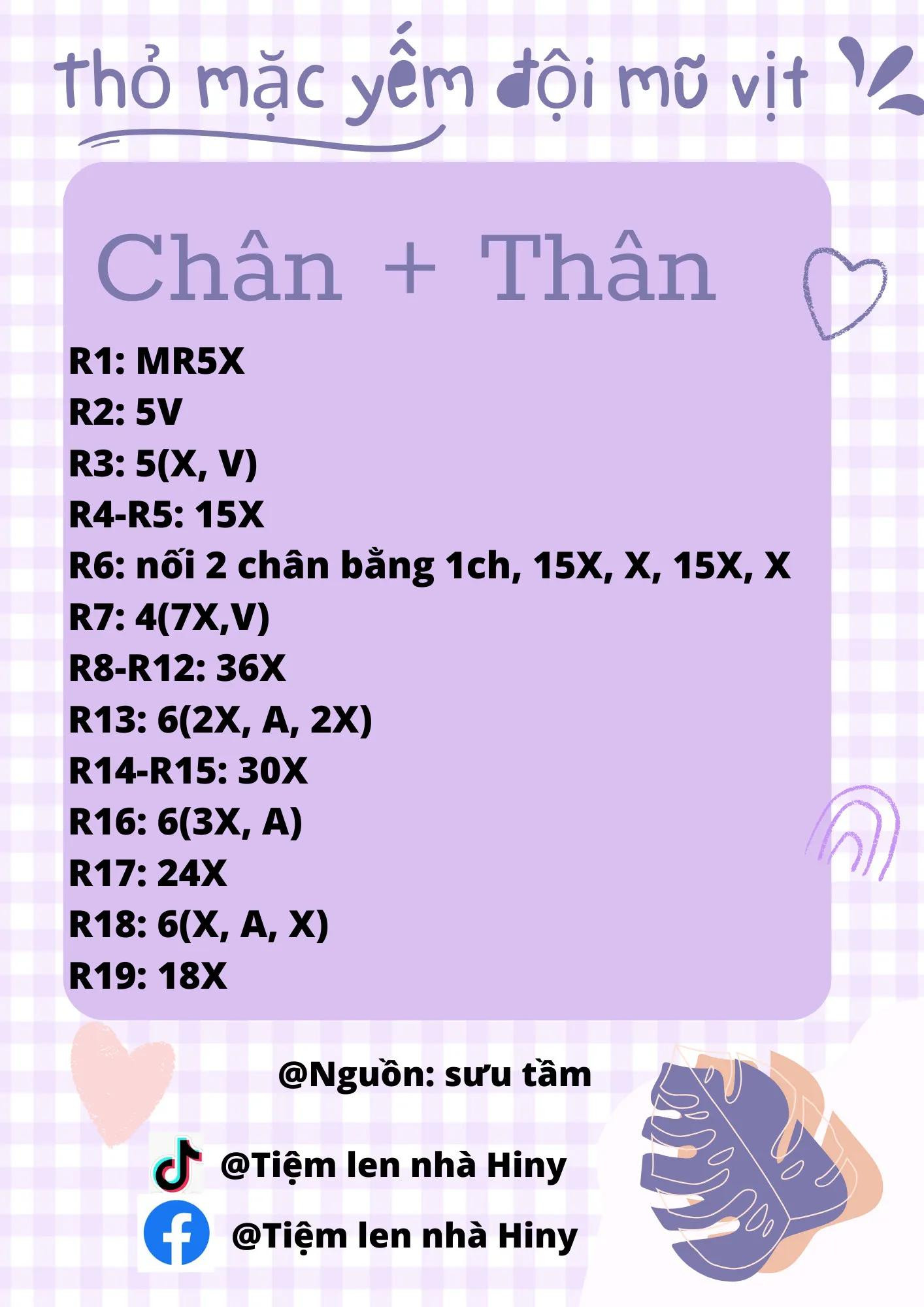 Hướng dẫn móc len thỏ mặc yếm đội mũ vịt màu vàng và trắng dễ thương