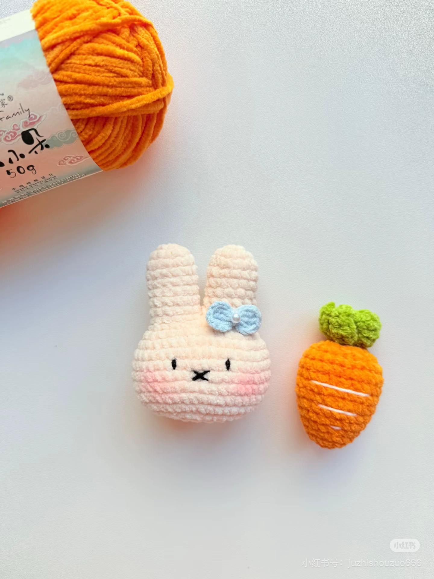 Hướng dẫn móc len Thỏ Miffy và cà rốt dễ thương