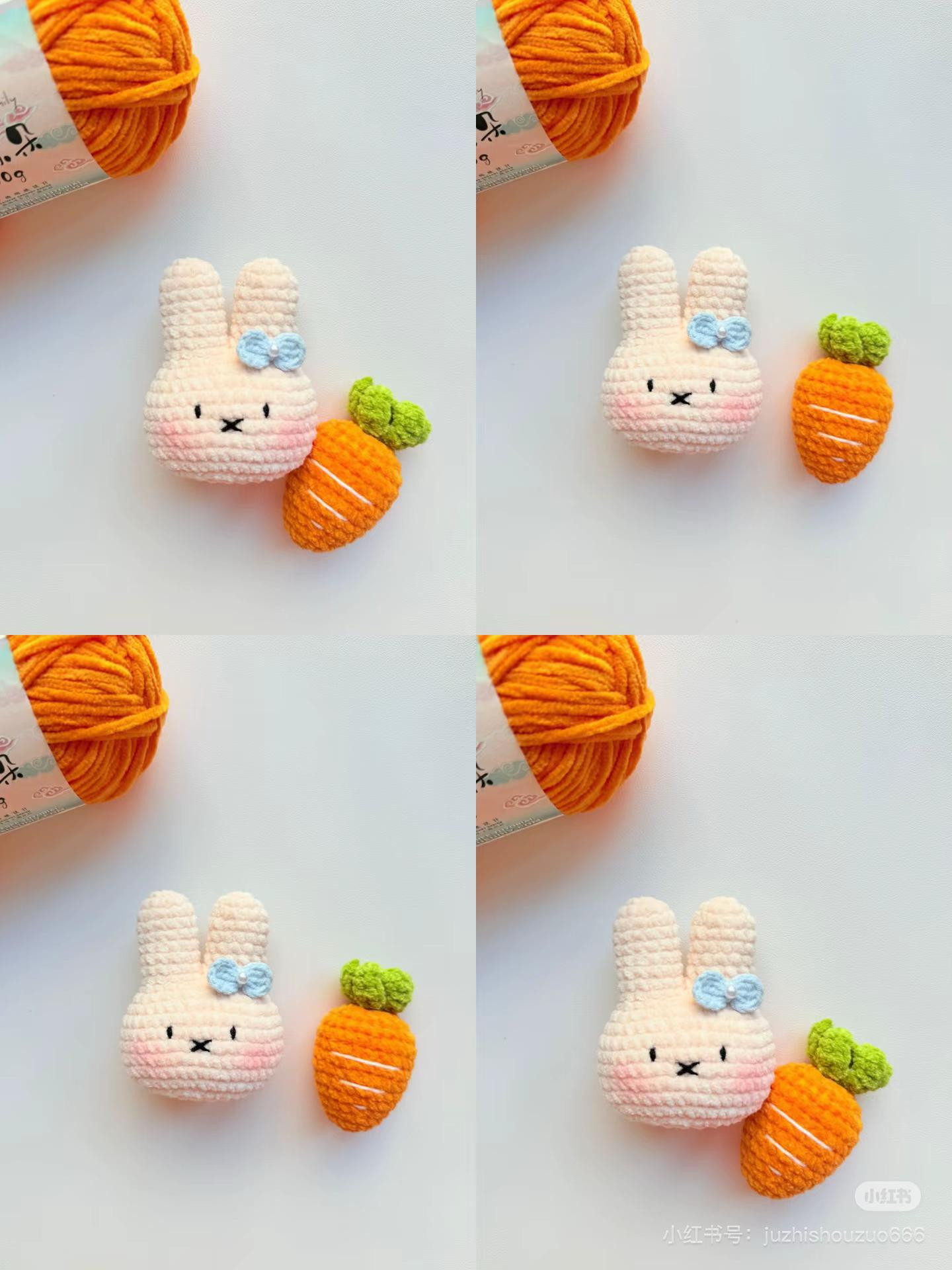 Hướng dẫn móc len Thỏ Miffy và cà rốt dễ thương