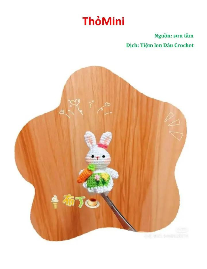 Hướng dẫn móc len Thỏ Mini cầm cà rốt dễ thương