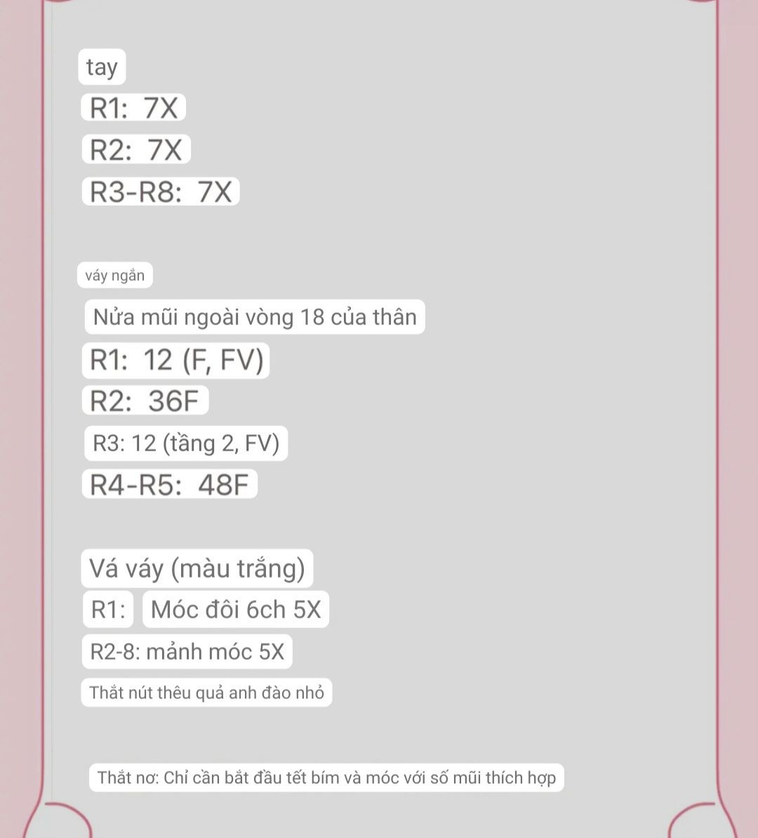 Hướng dẫn móc len Thỏ Phục vụ màu hồng trắng dễ thương