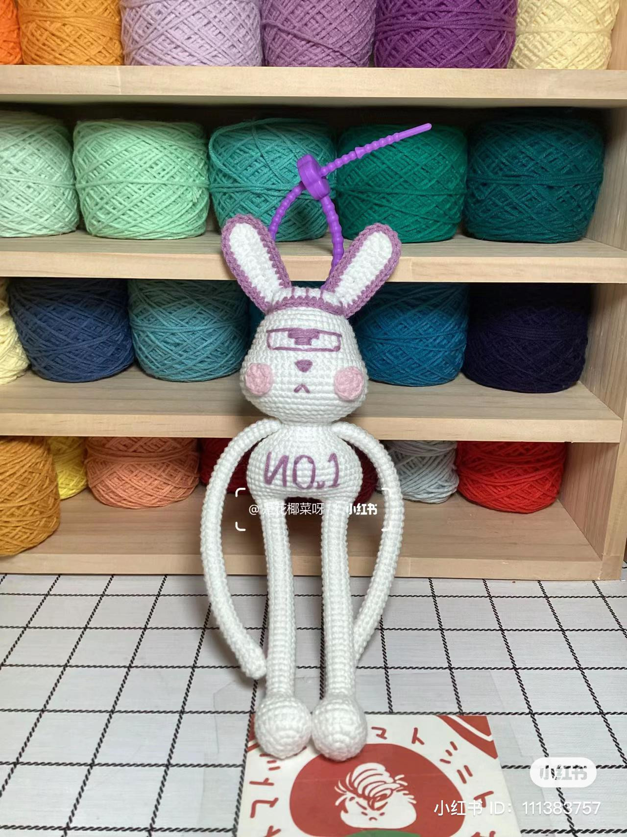 Hướng dẫn móc len Thỏ trắng tím NO.1