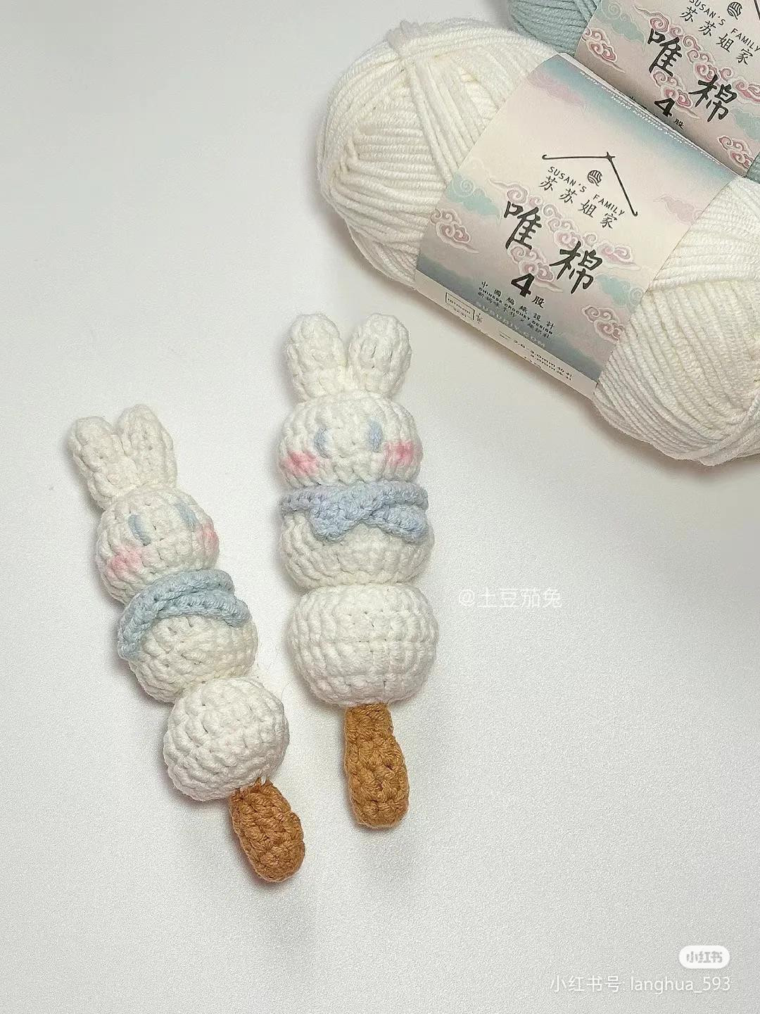 Hướng dẫn móc len Thỏ Xiên Que dễ thương