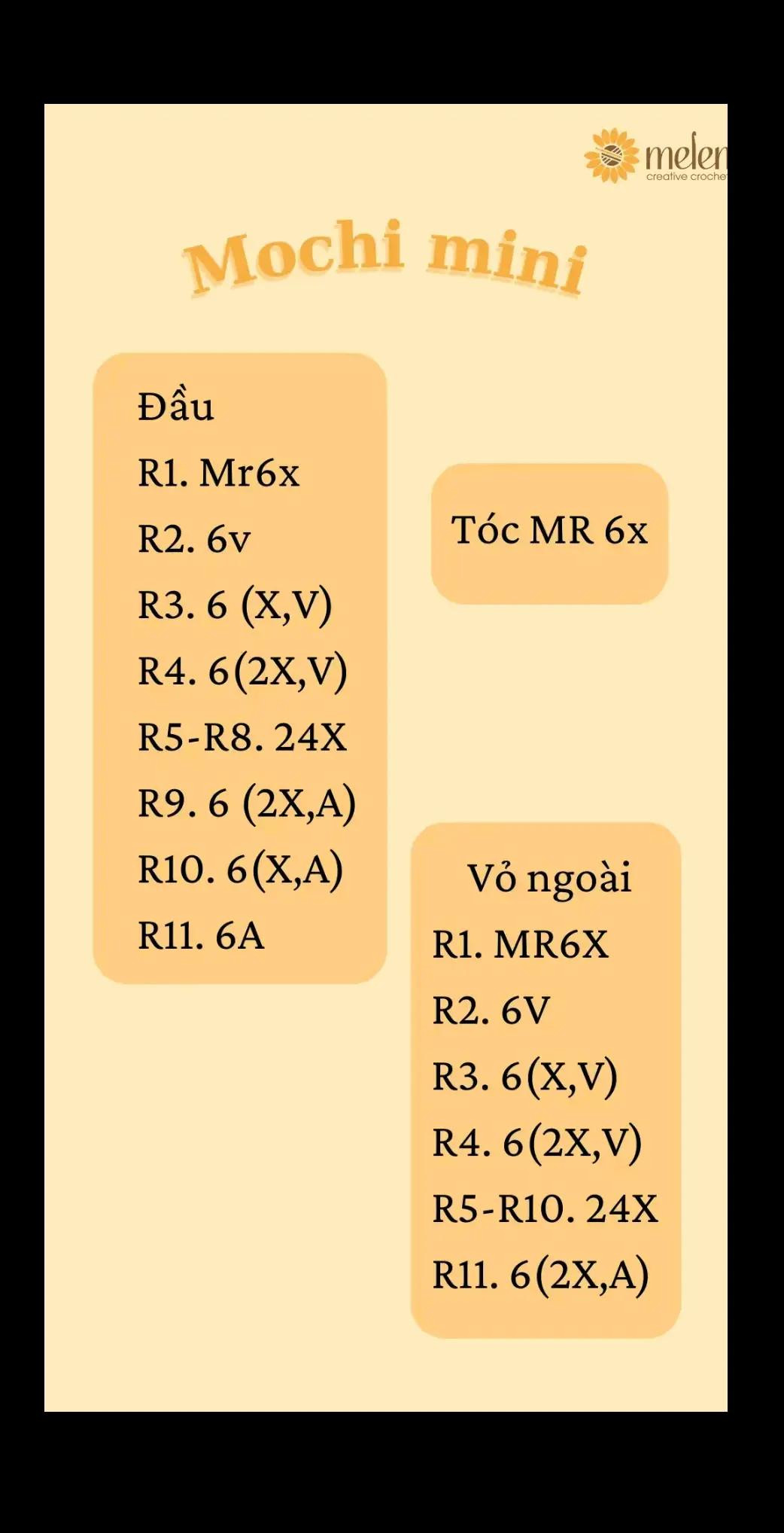 Hướng dẫn móc len Thú Mini và Mochi Mini dạng trái cây dễ thương, bao gồm các mẫu voi, gấu, heo, chó Pudding và mận, dâu, cam