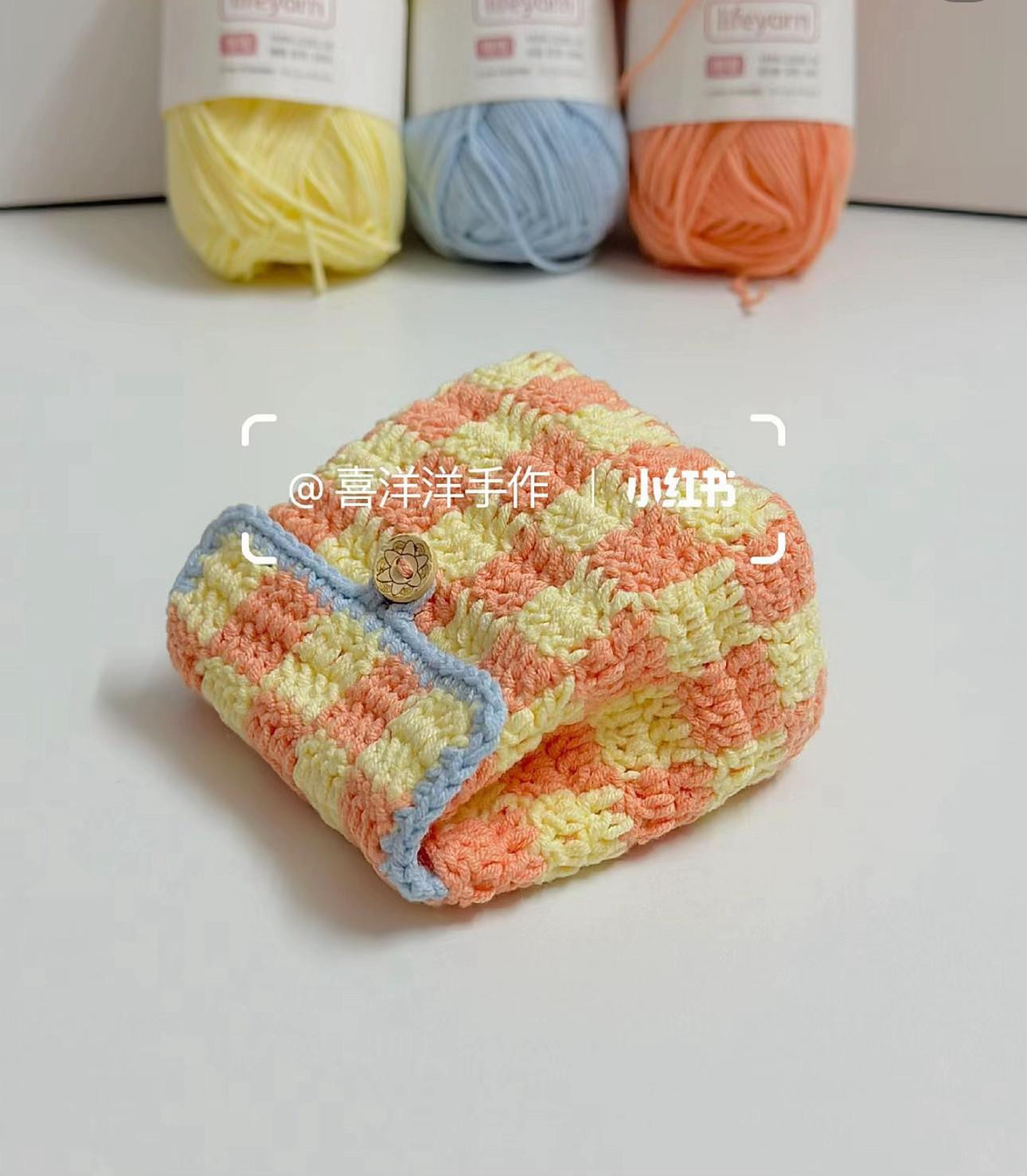 Hướng dẫn móc len túi caro nhỏ xinh nhiều màu sắc