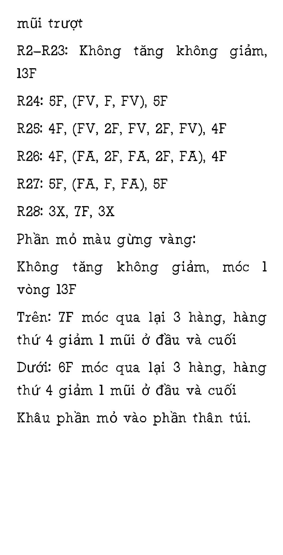 Hướng dẫn móc len túi con gỗng lớn màu trắng