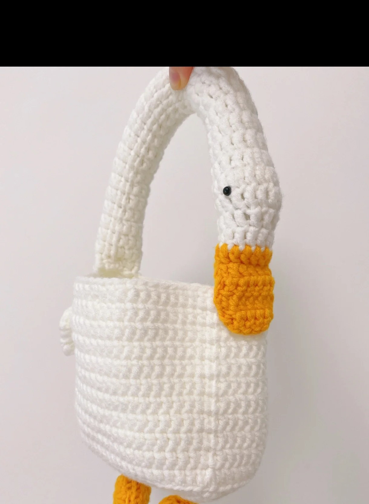 Hướng dẫn móc len túi con gỗng lớn màu trắng