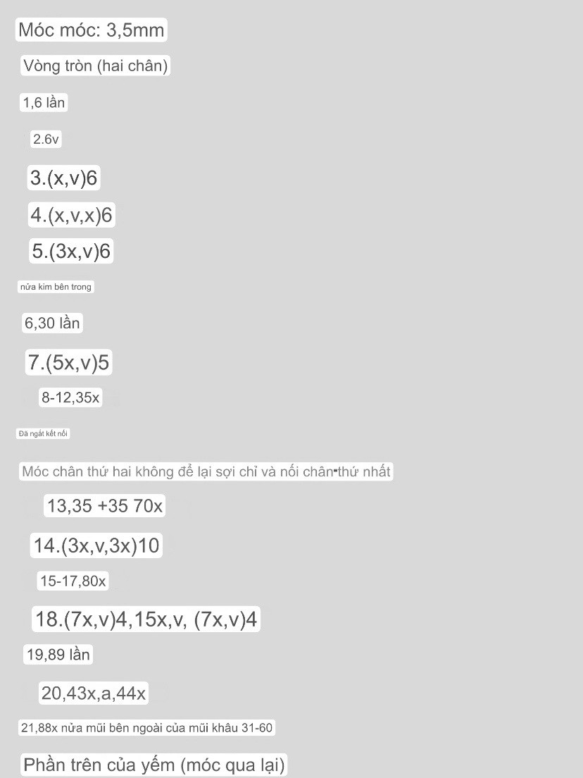 Hướng dẫn móc len túi quần yếm màu kem xanh lá