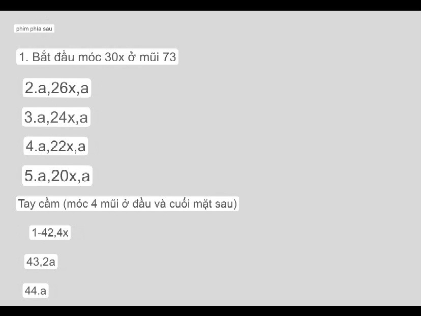 Hướng dẫn móc len túi quần yếm màu kem xanh lá