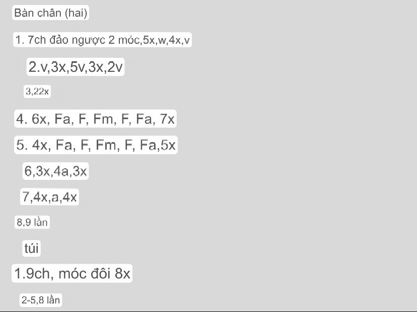 Hướng dẫn móc len túi quần yếm màu kem xanh lá