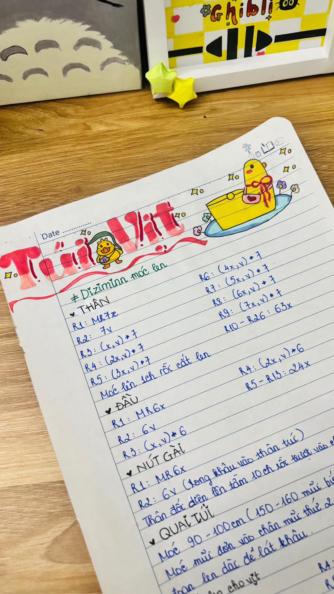 Hướng dẫn móc len túi vịt vàng, trắng, hồng