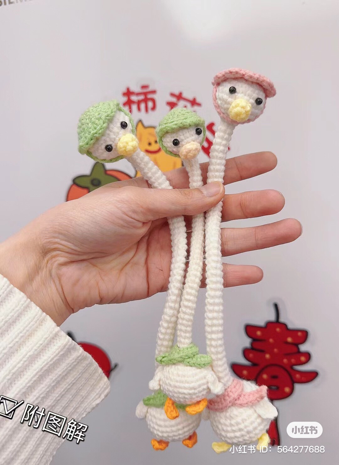 Hướng dẫn móc len vịt cổ dài màu sắc dễ thương