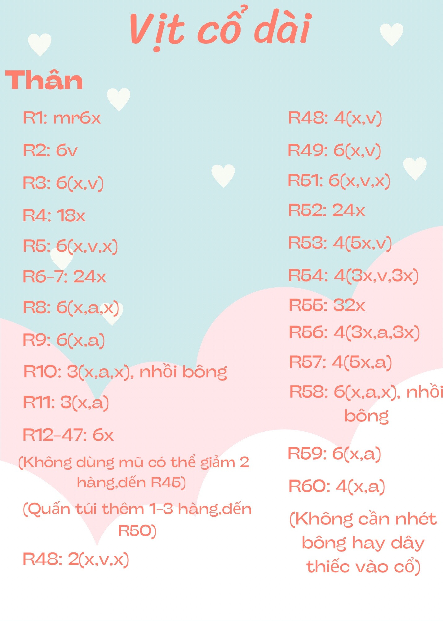 Hướng dẫn móc len vịt cổ dài màu sắc dễ thương