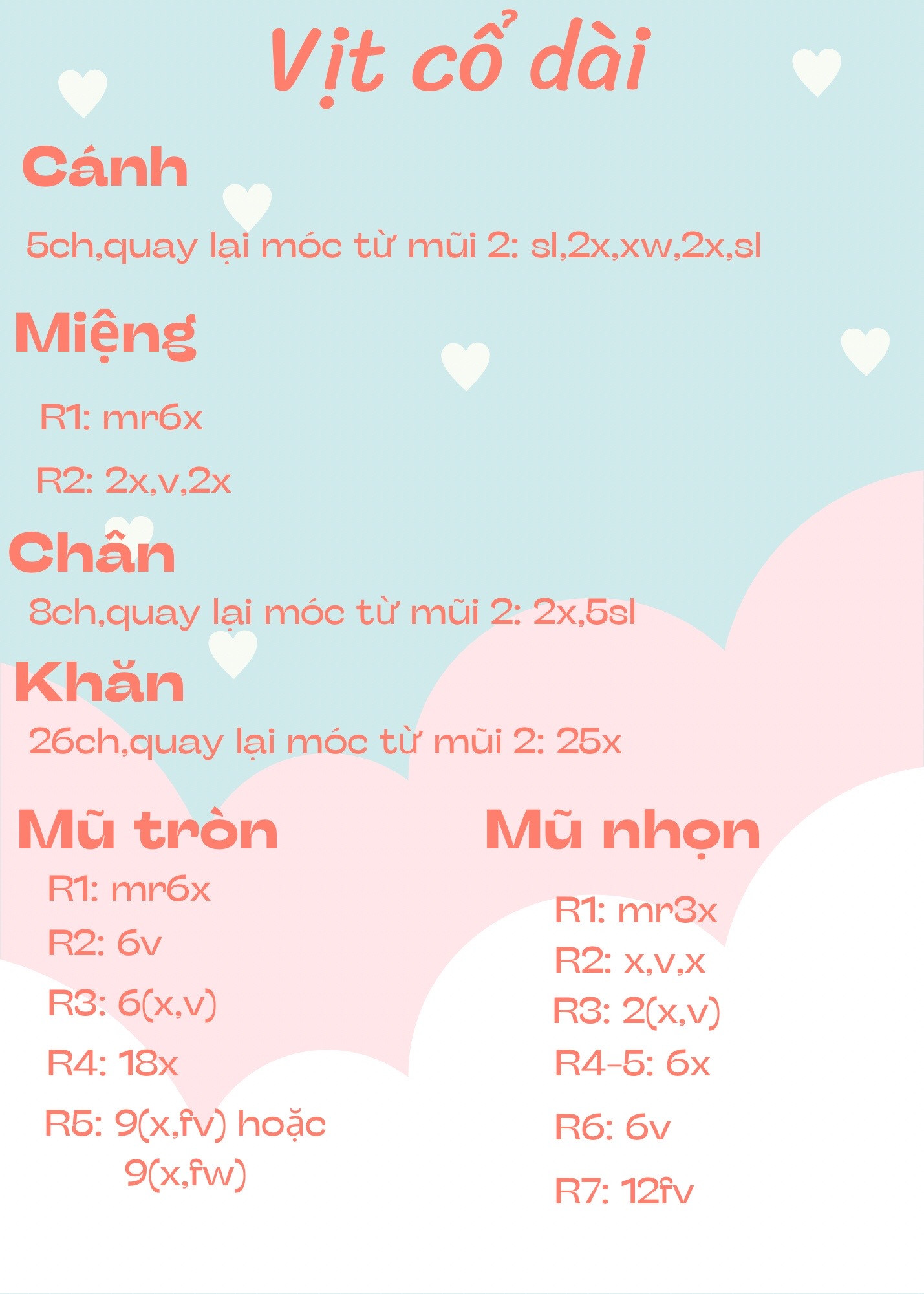 Hướng dẫn móc len vịt cổ dài màu sắc dễ thương