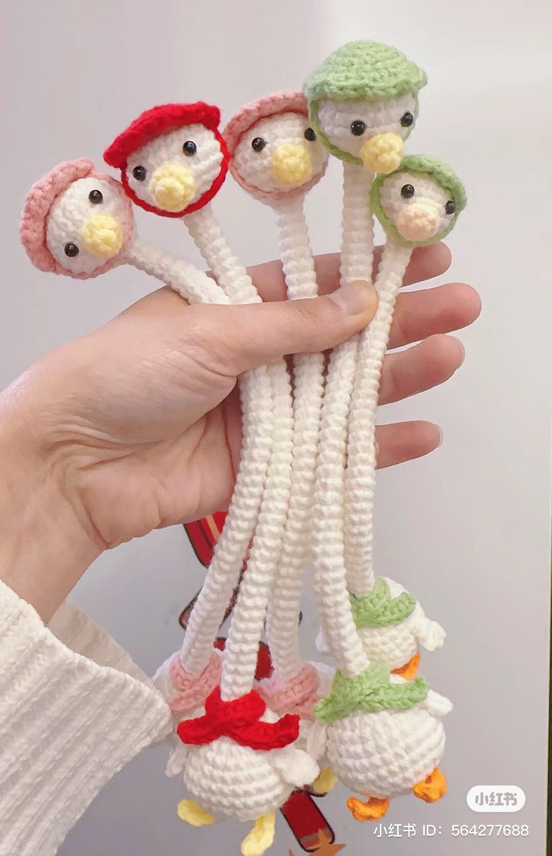 Hướng dẫn móc len vịt cổ dài màu sắc dễ thương