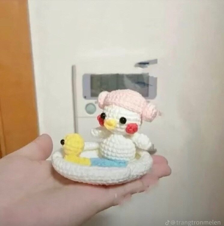 Hướng dẫn móc len Vịt con đi tắm cute