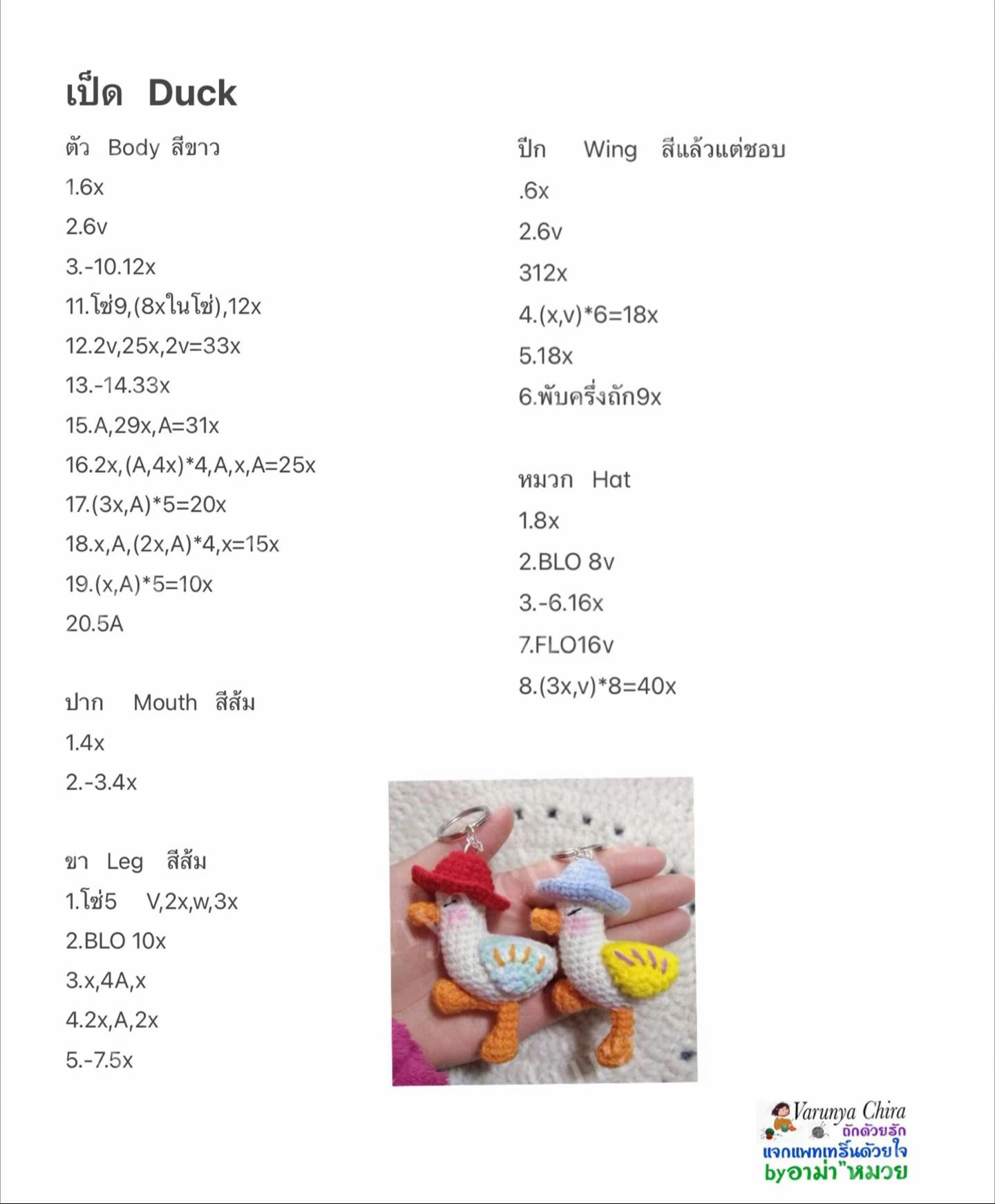 Hướng dẫn móc len vịt dễ thương đeo chìa khóa