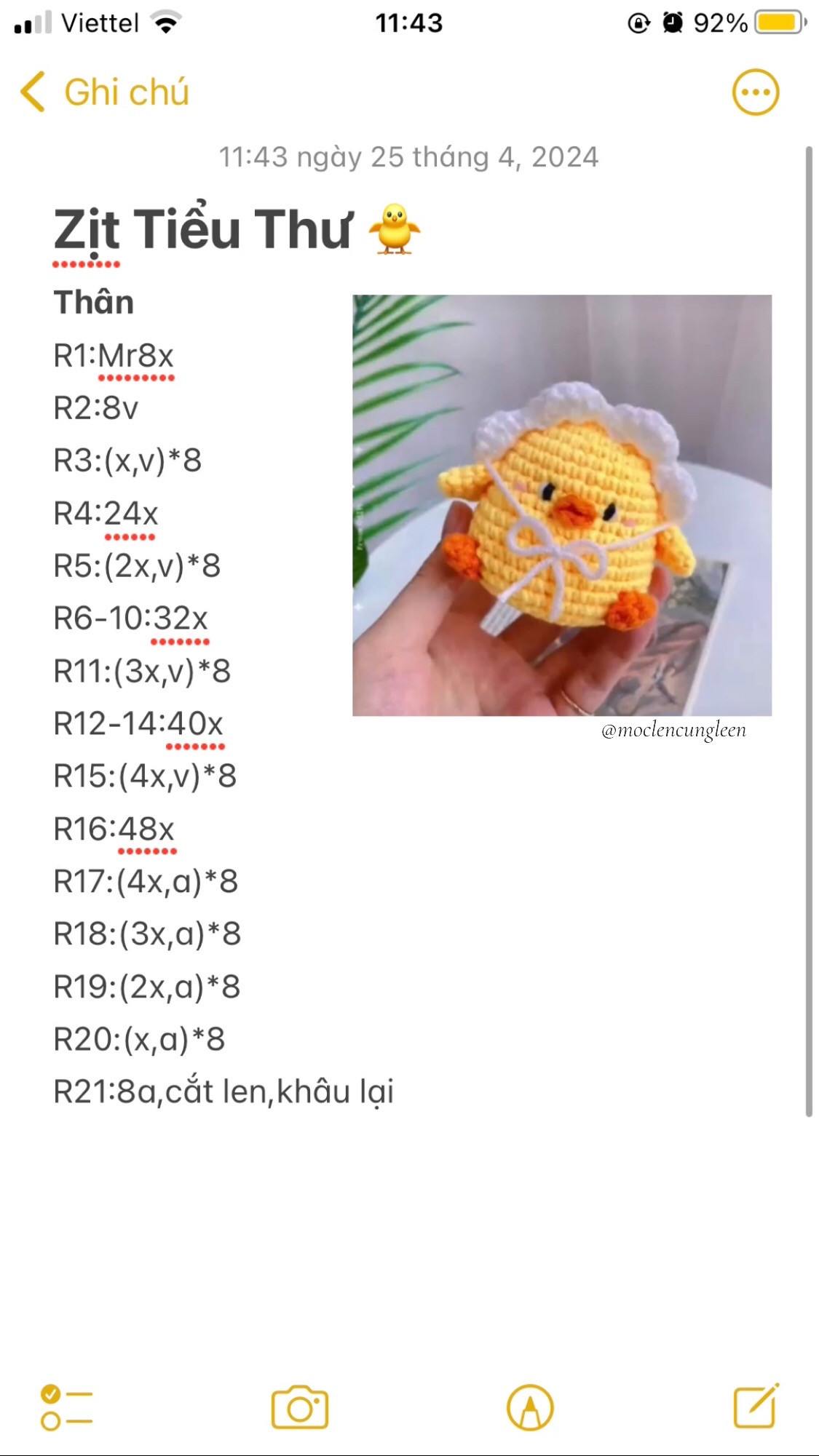 Hướng dẫn móc len Zịt Tiểu Thư vàng dễ thương