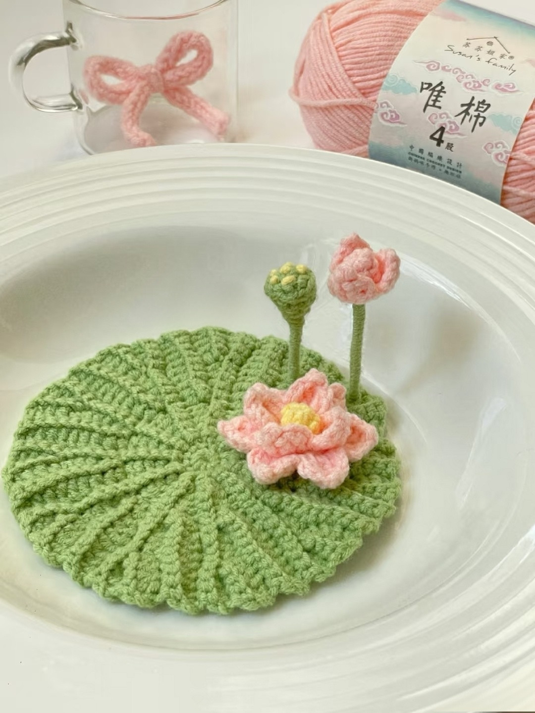 Hướng dẫn móc lót ly hoa sen dễ thương