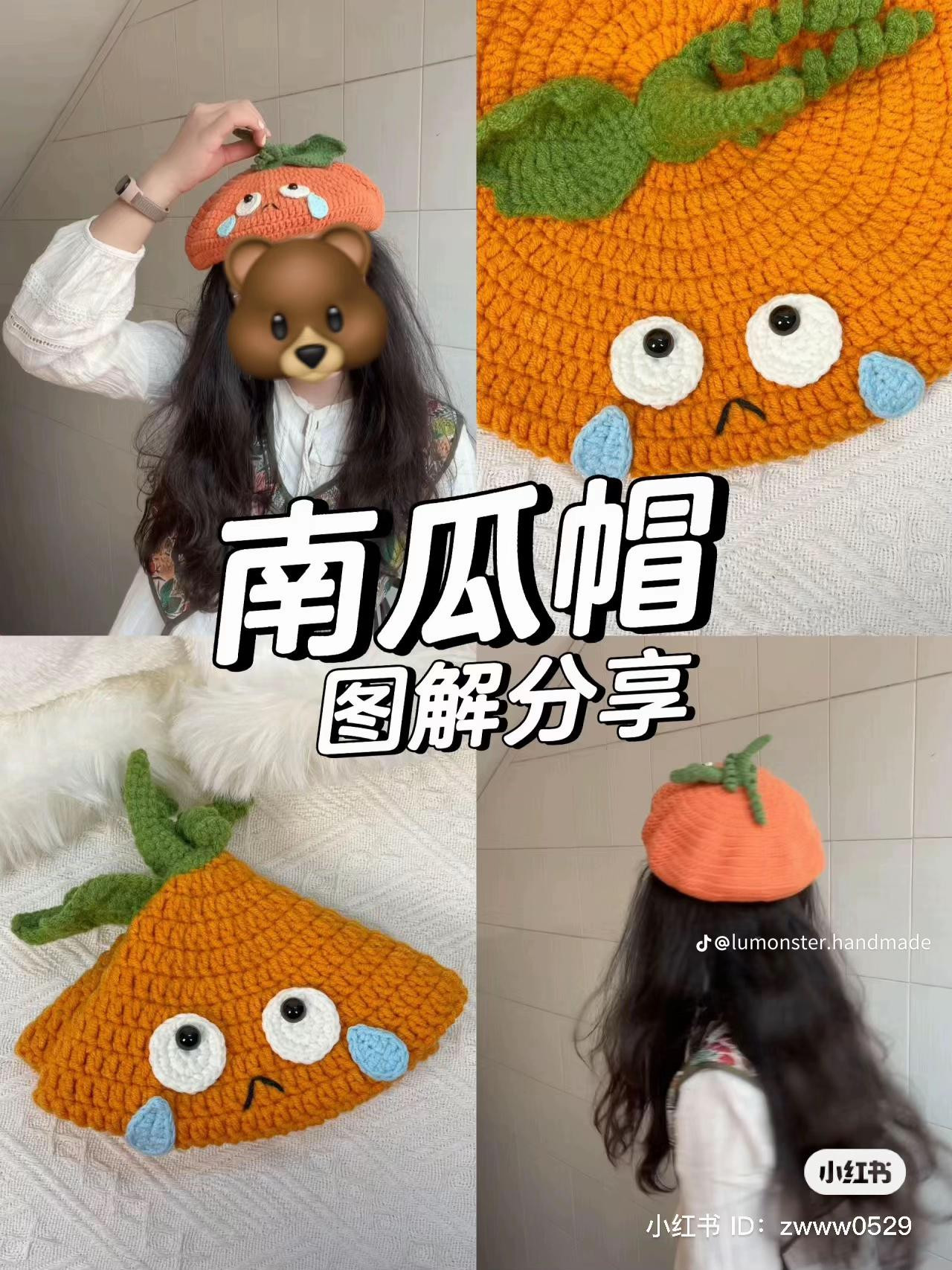 Hướng dẫn móc mũ bí đỏ biểu cảm dễ thương