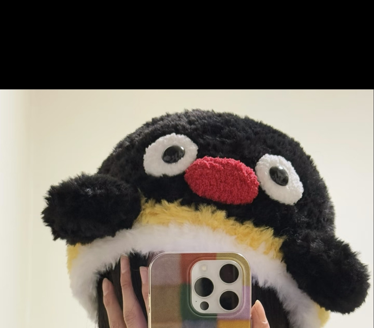 Hướng dẫn móc mũ chim cánh cụt Pingu bằng len lông thỏ và len xù